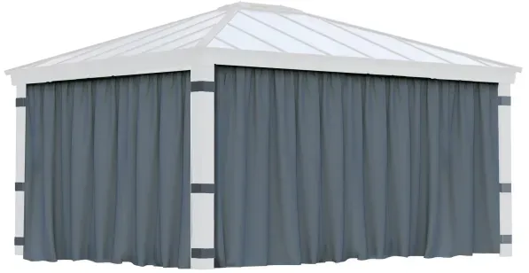 Palram-Canopia Vorhangset 4tlg. für Pavillon DALLAS 4.3x5 (14x16) Dunkelgrau