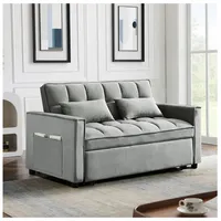 HTI-Living Sofa Sofa mit Schlaffunktion, Stück 1 Teile, Couch Sofa Schlafsofa grau