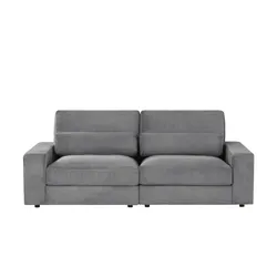 Big Sofa  Branna , grau , Maße (cm): B: 232 H: 88 T: 120