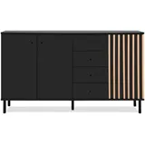 Finori Sideboard Monza 160 x 90 x 40 cm Schwarz / Artisan Oak