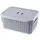 Kadax Aufbewahrungskorb mit Deckel 6L 30 x 20 x 15 cm grau