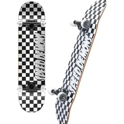 Speed Dämonen - Checkers Weiß Schwarz 8.0 Skateboard 8