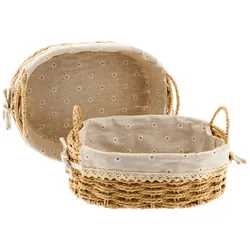 2-teiliges Brotkorb-Set mit Blumenmuster