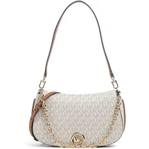 Michael Kors Nolita Medium Schultertasche Kunstleder White/Black