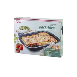 dr. oetker küchenhelfer Back-Idee Kreativ Auflaufform aus Emaille 39,5 x 28 x 6,5 cm