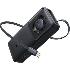 Baseus Free2Pull Powerbank, 20.000mAh, 70cm ausziehbares USB-C Kabel + schwarz