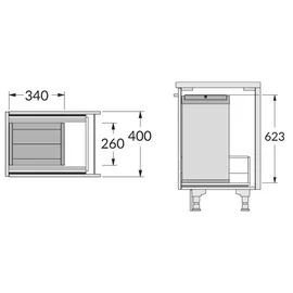 HAILO Wertstoffbox 53 l Dunkelgrau