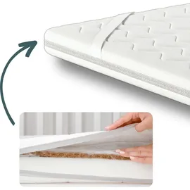 möbel-gerner Topper 7-Zonen Matratzentopper 80 x 200 cm weiß