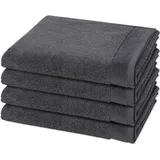 Möve Premium 4 X Handtuch im Set Dark Grey Schwarz