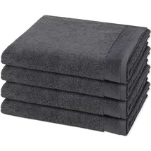 Möve Premium 4 X Handtuch im Set Dark Grey Schwarz