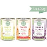 naftie veganes Hundenassfutter Testpaket 3x400 g Dose