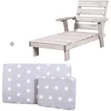 roba Gartenliege 85 x 55 x 54 cm Grau