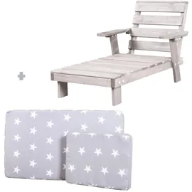 roba Gartenliege 85 x 55 x 54 cm Grau