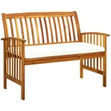 vidaXL Gartenbank mit Kissen 119 cm Massivholz Akazie