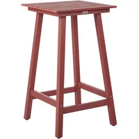 Beliani Gartentisch 60 x 60 x 103 cm Rot