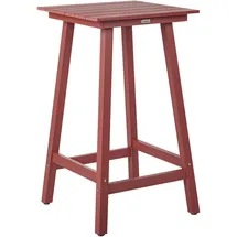 Beliani Gartentisch 60 x 60 x 103 cm Rot