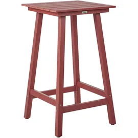 Beliani Gartentisch 60 x 60 x 103 cm Rot