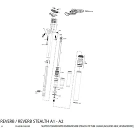RockShox Tube Ifp Reverb/reverb Stealth Abstandshalter - Gold - 150 mm