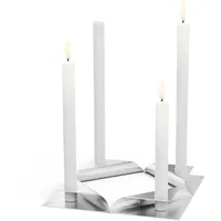 höfats Kerzenständer SQUARE CANDLE Silber