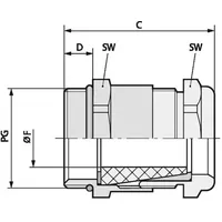Lapp 52024962 Kabelverschraubung PG13.5 Messing Messing 25St.