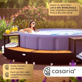 CASARIA Poolumrandung schwarz Ø 206 cm