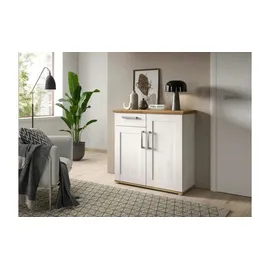 xonox.home Kommode Verona 95 x 92 x 39 cm Sibiu Lärche / Weiß