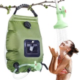 Solar Dusche Tasche,20L Outdoor Warmwasser Duschsack,SolarbetriebenCampingduschemit Temperatur Heißwasser,Tragbare Solar Heizung Tasche,Camping Dusche Tasche mit Duschkopf,für Camping Outdoor Wandern