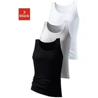 H.I.S. Tanktop "Feinripp", Herren, Gr. 3 (XS), grau (grau, meliert, schwarz, weiß), Feinripp, Obermaterial: 100% Baumwolle.