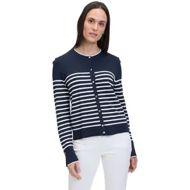 Betty Barclay Strickjacke mit Streifen Blau 36