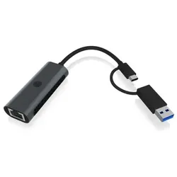 ICY BOX IB-LAN301-C3 USB Type-C / Type-A zu LAN