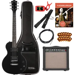 Rocktile L-100 BL E-Gitarre Black Starter Set