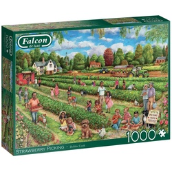Jumbo Spiele Puzzle »11340 Debbie Cook Erdbeeren pflücken«, 1000 Puzzleteile bunt