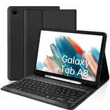 YUEJIDZ Tastatur Hülle für Samsung Galaxy Tab A8 10,5 Zoll,QWERTZ Deutsches Layout Bluetooth Magnetisch Tastatur mit Stifthalter für Galaxy Tab A8 2022/2021 SM-X200/X205/X207, Schwarz