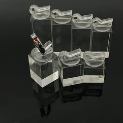 7 Stück Acryl Fingerring Display Ständer Halter Schmuck Shop weiß quaderförmig
