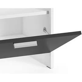 byLIVING MID.YOU GARDEROBENBANK, Schwarz, Weiß, Kunststoff, 1-Sitzer, 60x48x35 cm Garderobe, Garderobenbänke