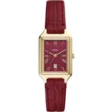 Fossil Damen Analog Quarz Uhr mit Leder Armband ES5383