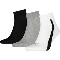 Puma 3er Pack PUMA Lifestyle Quarter Socken white/grey/black 35-38