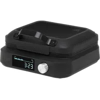 ADLER EUROPE Smart Waffeleisen 1500 Watt, Knusprige Belgische Waffeln, LED Display, 6 Bräunungsstufen, Countdown Timer, Extra Tiefe Heizplatten, Schwarz