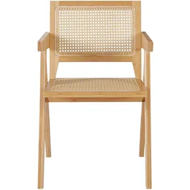 [en.casa] Esszimmerstuhl Asikkala Bambus/Rattanoptik beige