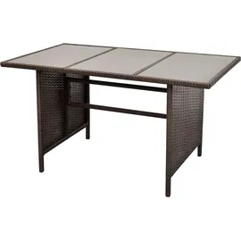 vidaXL Polyrattan Lounge-Set mit Auflagen 4-tlg. braun 43095