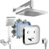 PaulGurkes Duschsystem Unterputz Select Armatur Set Regendusche Duschset Dusche
