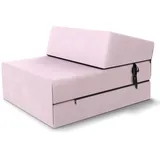 Fdm Klappmatratze Suzi 70x200 cm Oeko-Tex®, atmungsaktiv, antibakteriell, Bezug Trinity Waschbar rosa Textil, H3, Rechteckig,