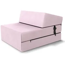 Fdm Klappmatratze Suzi 70x200 cm Oeko-Tex®, atmungsaktiv, antibakteriell, Bezug Trinity Waschbar rosa Textil, H3, Rechteckig,