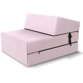 Fdm Klappmatratze Suzi 70x200 cm Oeko-Tex®, atmungsaktiv, antibakteriell, Bezug Trinity Waschbar rosa Textil, H3, Rechteckig,