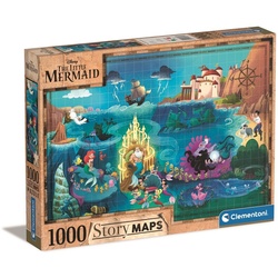 Clementoni® Puzzle »Disney Arielle die Meerjungfrau Story Maps Puzzle«, 1000 Puzzleteile bunt