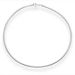 Halsreif OSTSEE-SCHMUCK "Ostsee-Schmuck Halsreif Omega 3,0 mm Halsreif Omega 3,0 mm" Gr. 50, silber (silberfarben), Halsketten, Damen, 50cm, Silber 925 (Sterlingsilber), L: 42cm