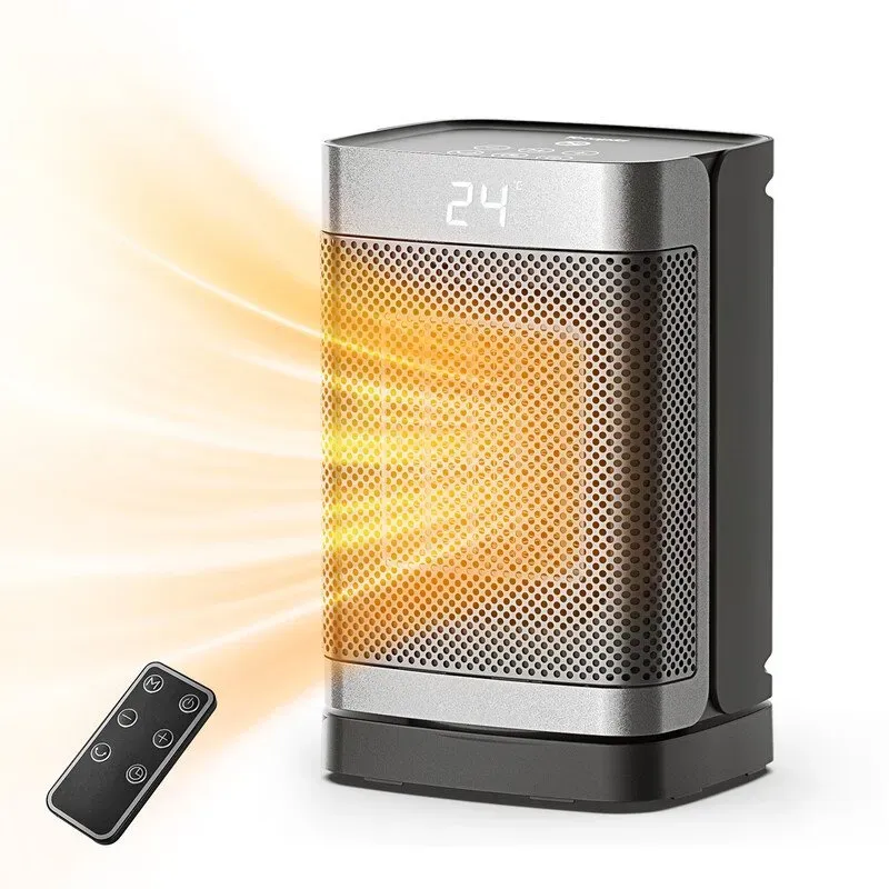 Totopia 1500W Heizlüfter, PTC Keramikheizlüfter mit 2 Heizstufen, 12-Stunden-Timer, Umkippschutz & Überhitzungsschutz, Fernbedienung, KPT-150 0596YL