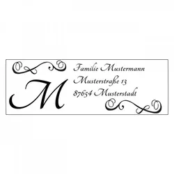 Monogrammstempel - Arabesken Design und Initialen - Trodat 4915