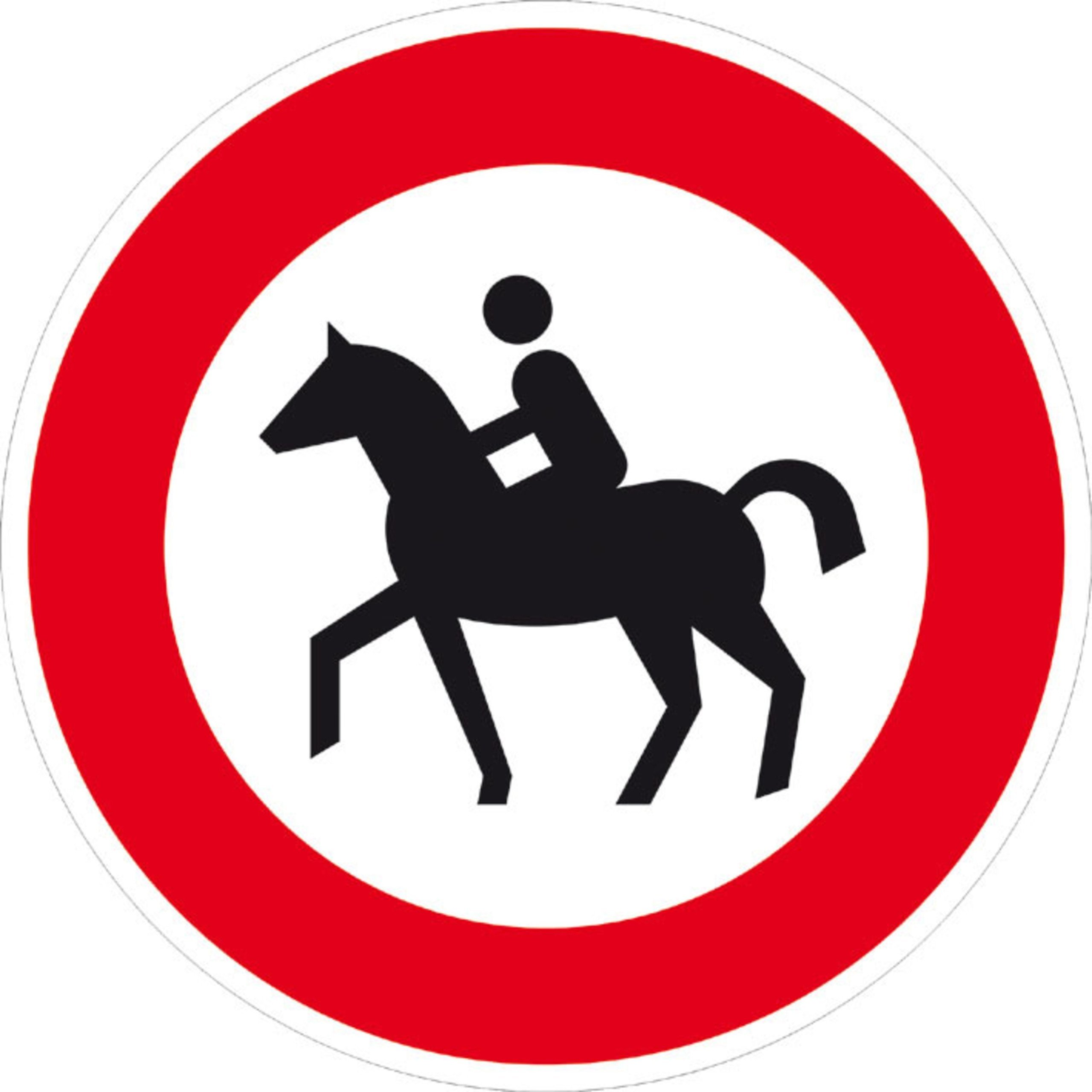 Schild Verbot für Reiter