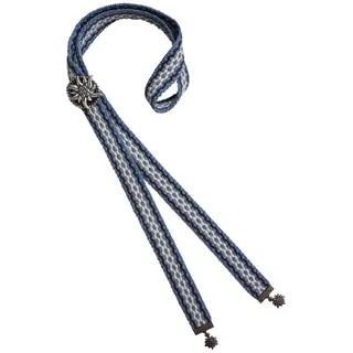 Moschen-Bayern Krawatte Trachtenband Trachtenbinder Trachtenkrawatte Krawatte Herren Blau Rot Metallschieber 100% Messing blau